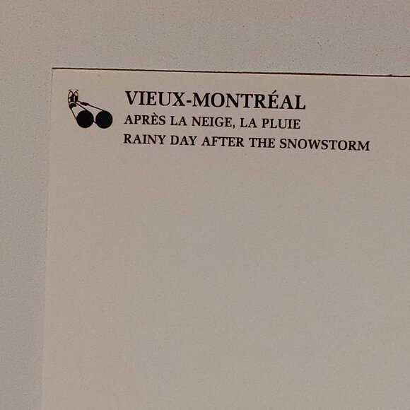 BEAUTIFUL MONTREAL City Postcard Michael Degray Rainy Day After The Snowstorm - Picture 3 of 3
